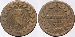 F-131 - Premier Empire - 1 décime - 1815 Strasbourg