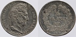 F-166 - Louis Philippe I - 1/4 franc - 1839 A