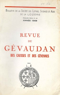 1968 - Bulletin de la Société des Lettres de la Lozère