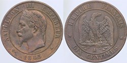 F-134 - Second Empire - 10 centimes - 1863 A