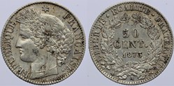 F-189 - Troisième République - Cérès - 50 c. - 1873 A