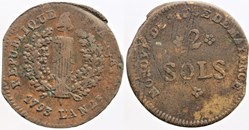 1793 - Convention - 2 sols du Siège de Mayence