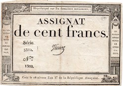 Assignat de 100 francs - 18 nivôse AN III