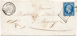 1860 - Cachet type 15 plus P.C. 602