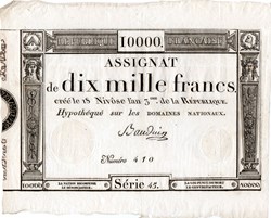 Assignat de 10000 francs - 18 nivôse AN III