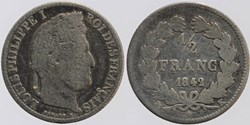 F-182 - Louis Philippe I - 1/2 franc - 1842 K
