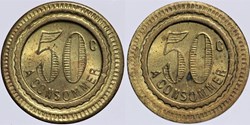 Jeton à consommer - 50 centimes