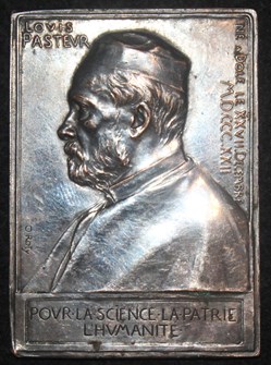 Médaille plaquette - Louis Pasteur, 70 ans, 1902