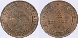 F-109 - Troisième République - Cérès - 2 c. - 1885 A