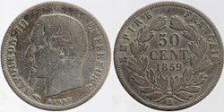 F-187 - Second Empire - 50 centimes - 1859 A