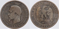 F-133 - Second Empire - 10 centimes - 1855 W ancre
