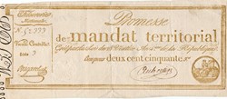 Mandat territorial de 250 francs - 28 ventôse AN IV