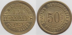 34 - Montpellier - 50 centimes - H. Aymes