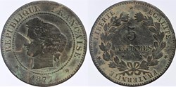 F-118 - Troisième République - Cérès - 5 c. - 1877 A