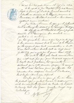 1881 - Signification de congé du domaine de la Blaquière