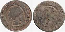 65 - Tarbes - 5 centimes