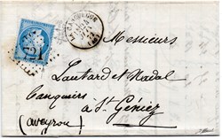 1872 - Cachet type 16 + G.C. 721