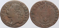 R-02 - Louis XVI - 1/2 sol - 1789, Montpellier