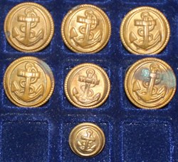 Boutons ancre de marine
