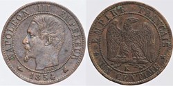 F-102 - Second Empire - 1 centime - 1854 K