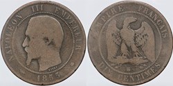 F-133 - Second Empire - 10 centimes - 1855 BB chien