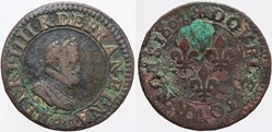 Dy 1273 - Henri IV - Double tournois - 1607, Paris