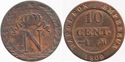 F-130 - Premier Empire - 10 centimes - 1809 M