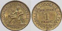 F-218 - Domard - 1 fr. - 1924 coin cassé