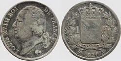 F-206 - Louis XVIII - 1 franc - 1821 Paris
