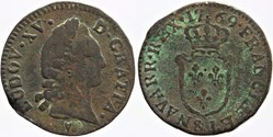 Dy 1697 - Louis XV - 1/2 sol - 1769, Aix