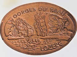 2017 - Pièce écrasée - Gorges du Tarn