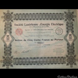 1927 - Société Lozèrienne d'Energie Electrique