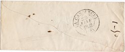 1852 - Cachet type 13, sur arrivée de Mende