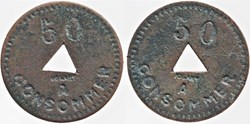 Jeton à consommer - 50 centimes