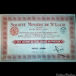 1927 - Société minière de Ste-Lucie