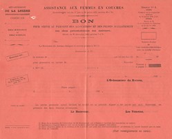 Bon du Bureau de Bienfaisance, département de la Lozère