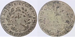 1792 - Convention - Monnaie de confiance de 5 sols