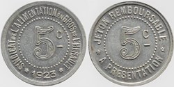 34 - Herault - S.A. - 5 centimes 1923