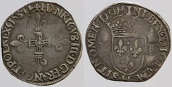 Dy 1134 - Henri III - Huitième d'écu - 1584 la Rochelle