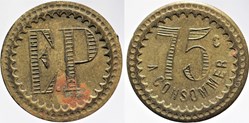 Jeton à consommer - 75 centimes
