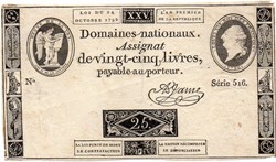 Assignat de 25 livres - 24 octobre 1792