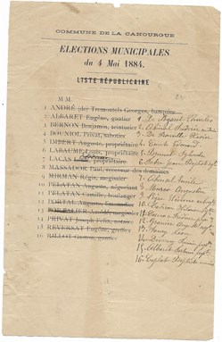 1884 - Elections