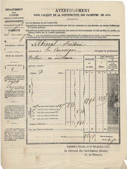 1872 - Contributions