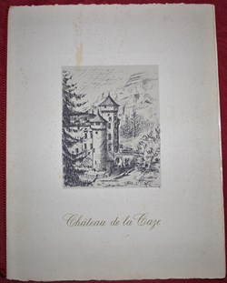 Menu du Château de la Caze (Lozère)