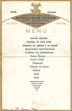 Menu de mariage, La Canourgue