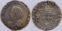 Dy 1077 - Charles IX - Teston - 1573, Angers