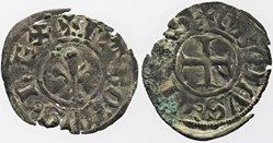 Dy 0395 - Charles VI - Obole Tournois