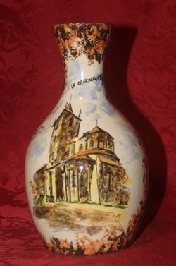 Vase en céramique peinte