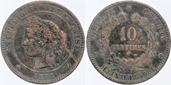 F-135 - Troisième République - Cérès - 10 c. - 1872 K