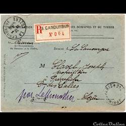 1931 - Cachets type A4 sur recommandé